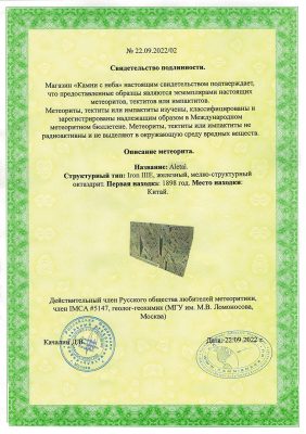 Часы АГАТ Сталь 46 Метеорит Алетай