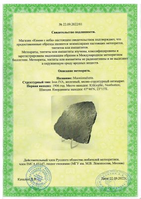 Часы АГАТ Космос 46 Метеорит Муонионалуста